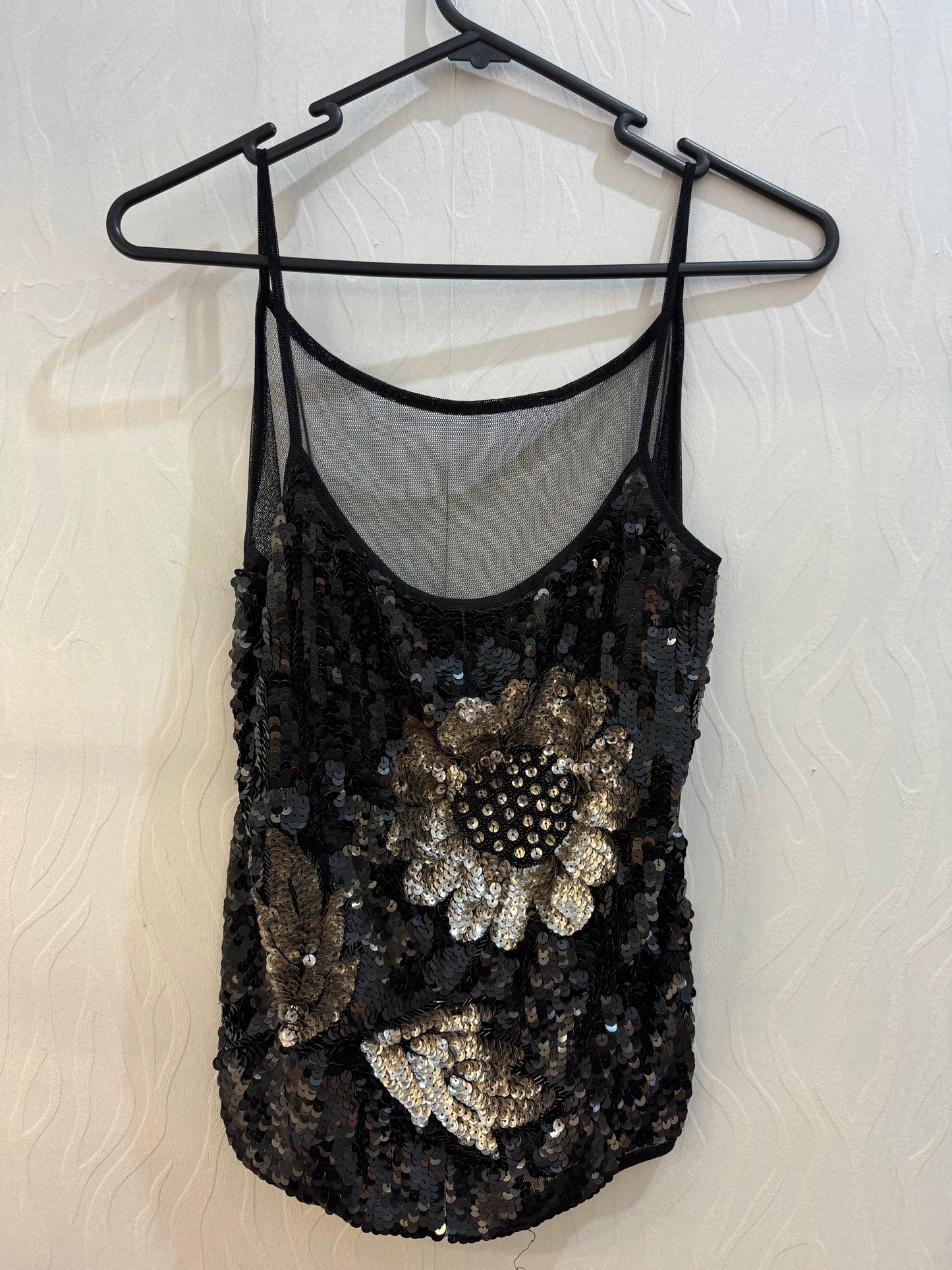 Black Sequin Singlet