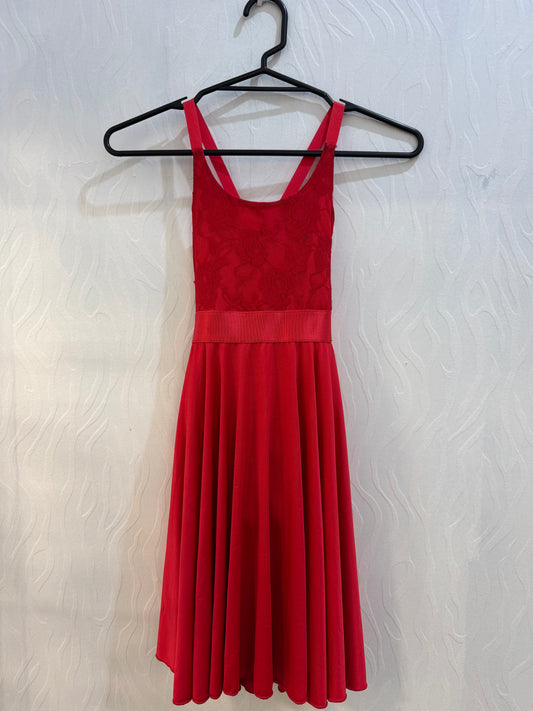 Red Lace Front Dress