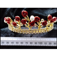 Exquisite Gold & Red Tiara