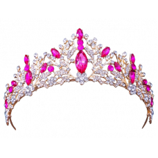  Tiara Dark Pink & Gold